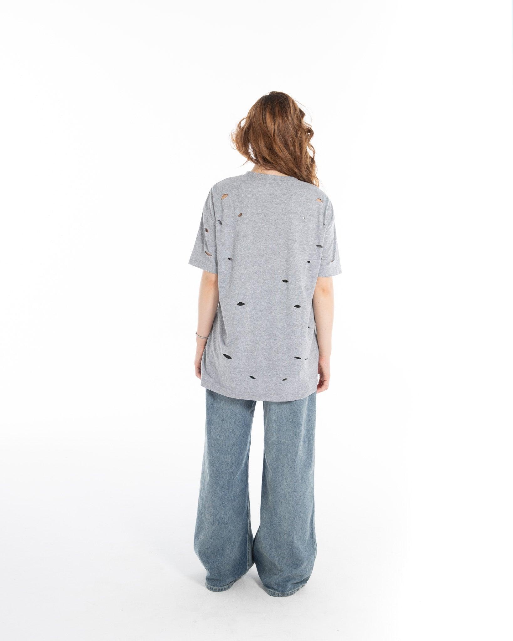 Women’s Oversized Torn Graphic T-Shirt - Flashmob India Flashmob Nation None