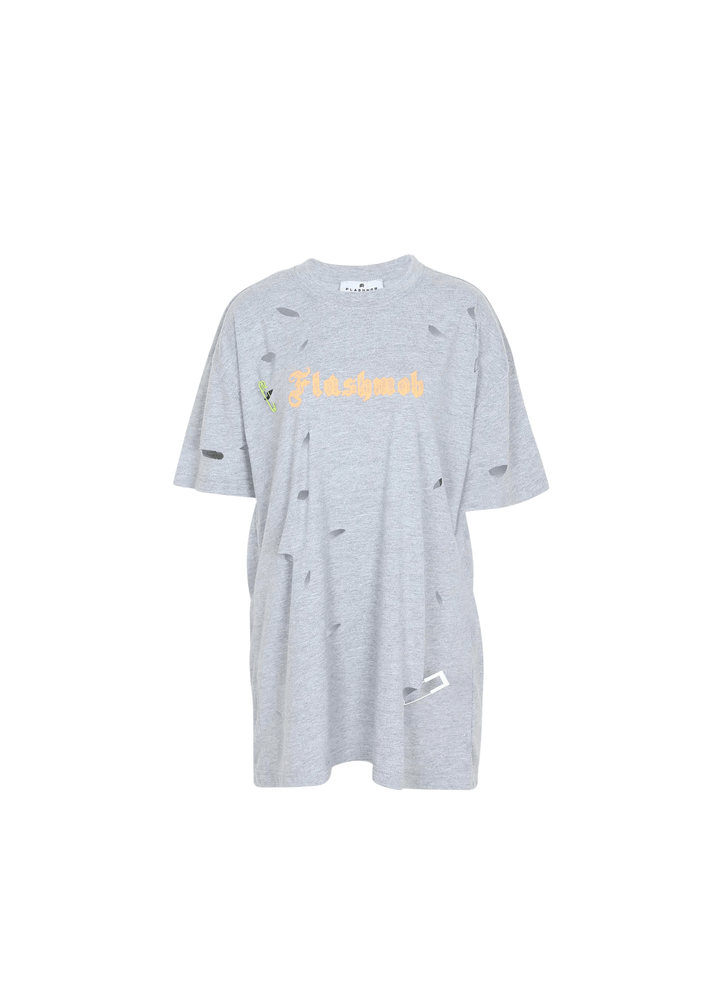 Women’s Oversized Torn Graphic T-Shirt - Flashmob India Flashmob Nation  None